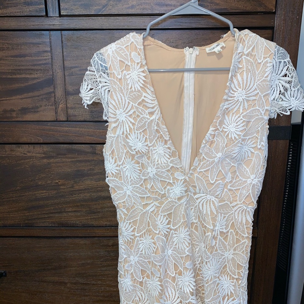 Plunge neck romper